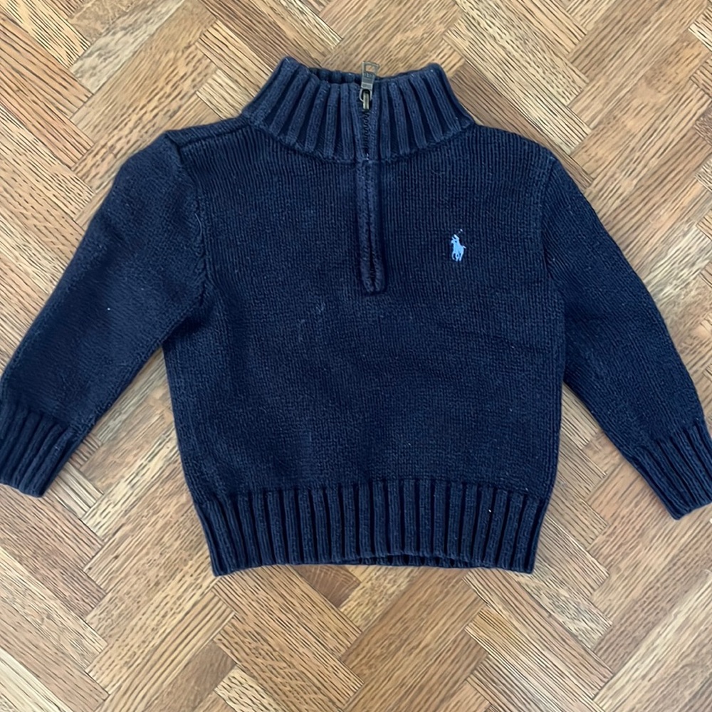 Toddler Boy Quarter Zip Sweater 12 months